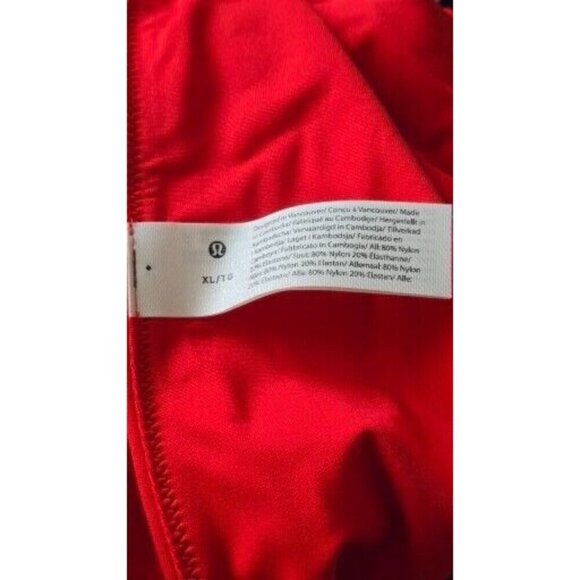 Lululemon Women Waterside Swim Bottom Mid Rise Medium Coverage red Size XL - Picture 5 of 7
